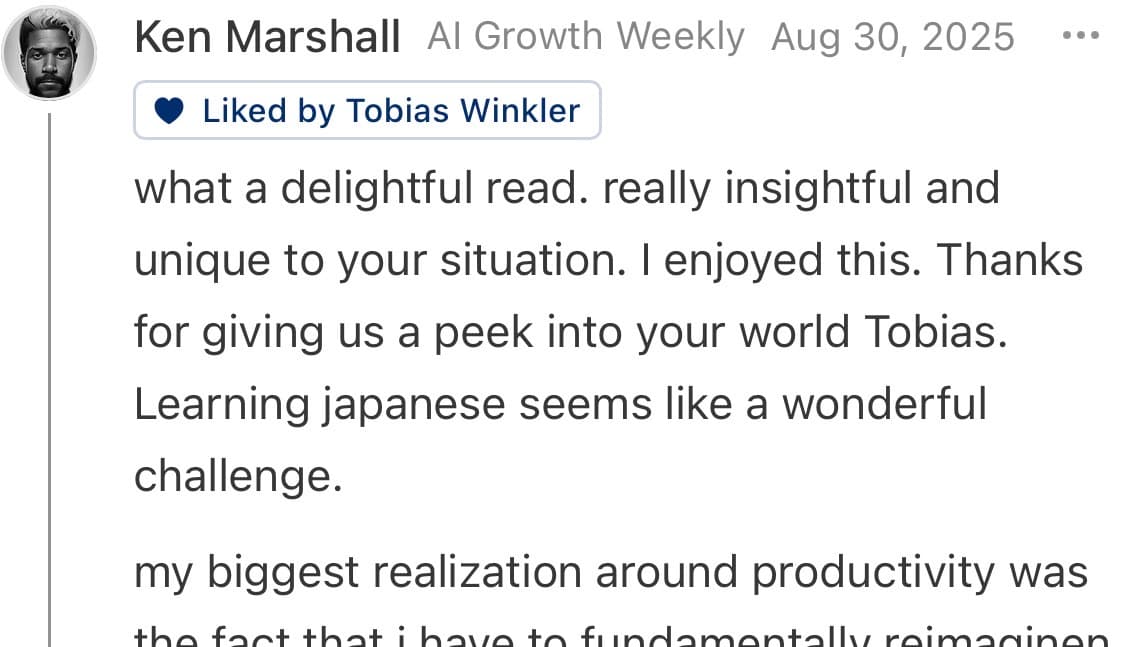 Reader response #1 to the Output Theory newsletter
