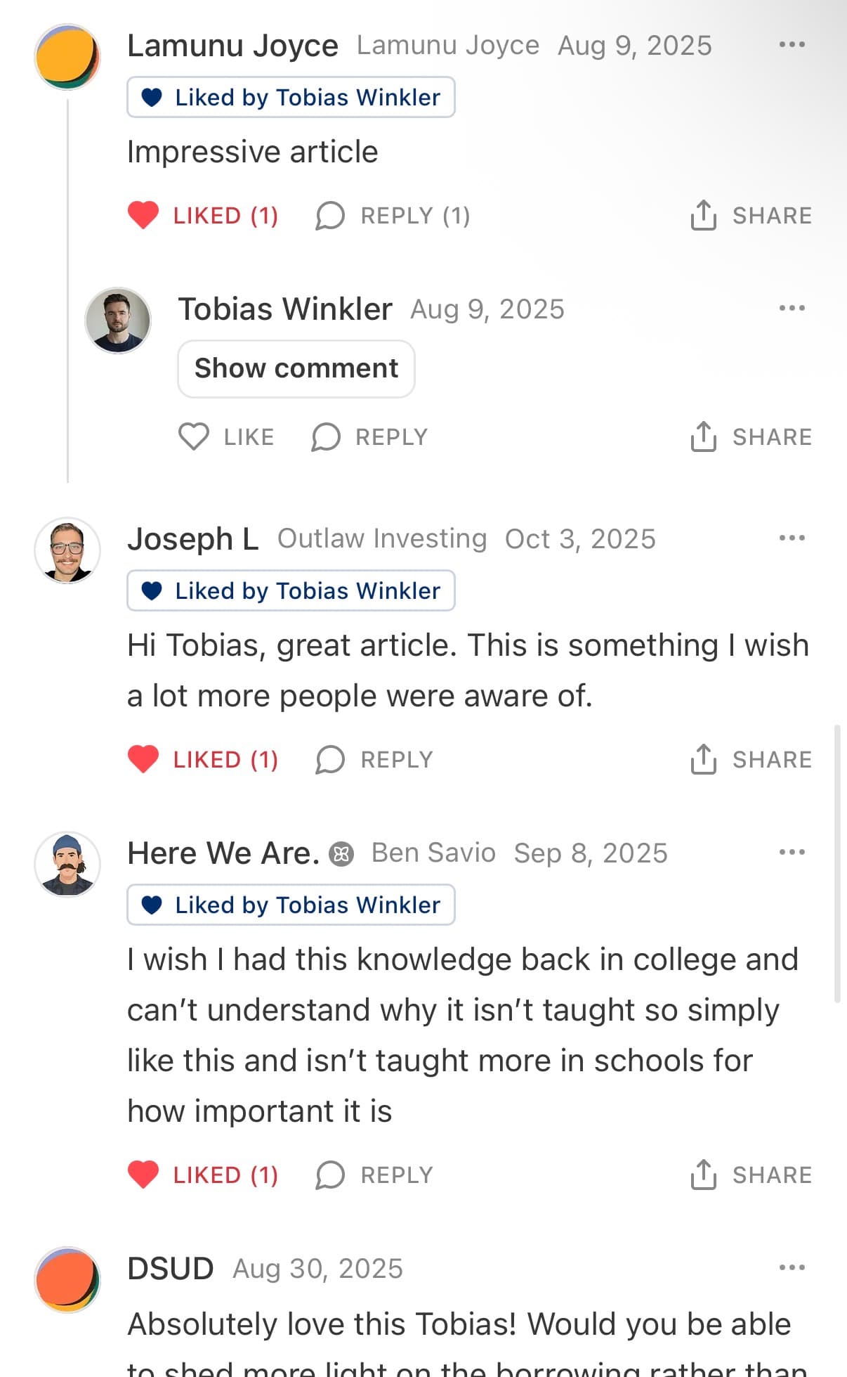 Reader response #3 to the Output Theory newsletter