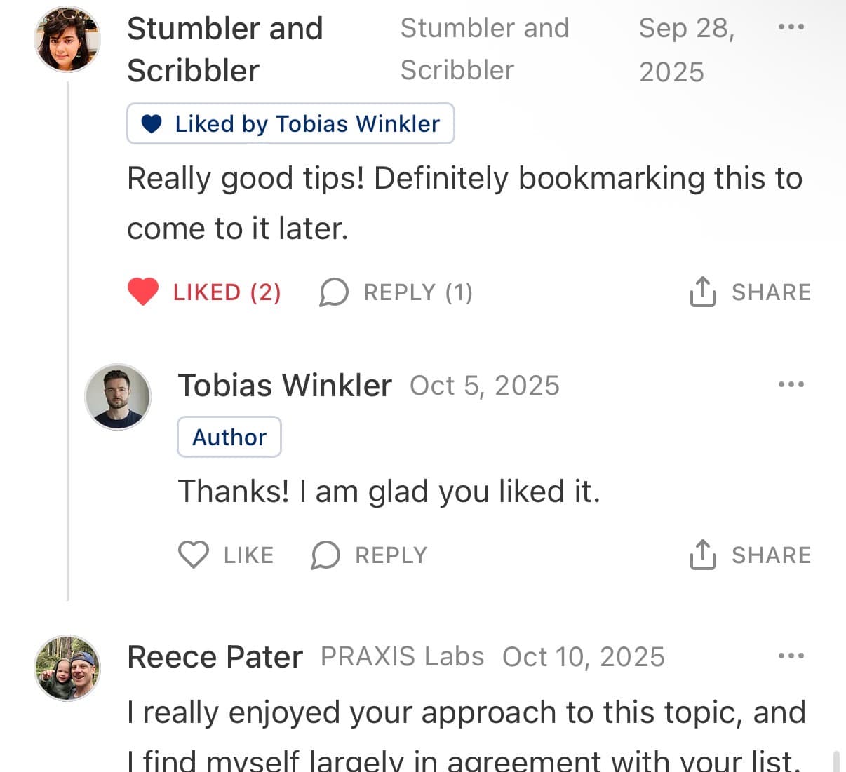 Reader response #6 to the Output Theory newsletter