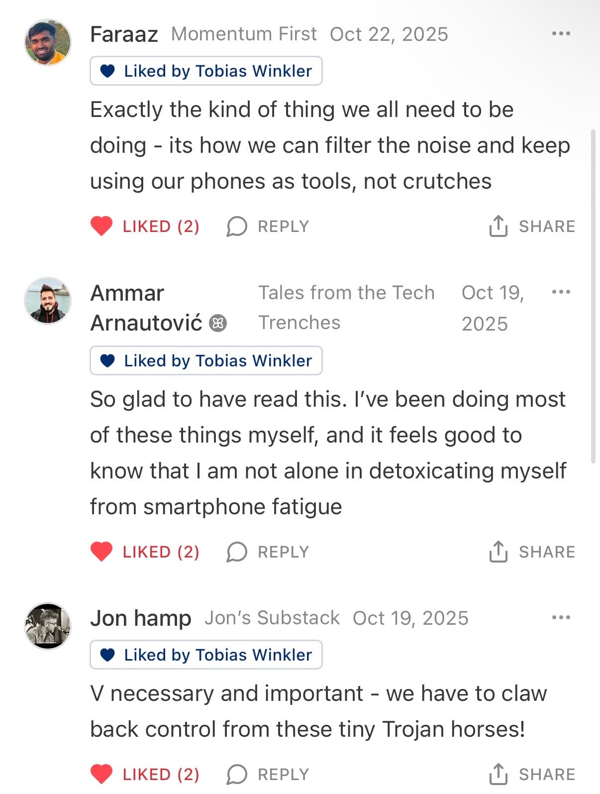 Reader response #7 to the Output Theory newsletter