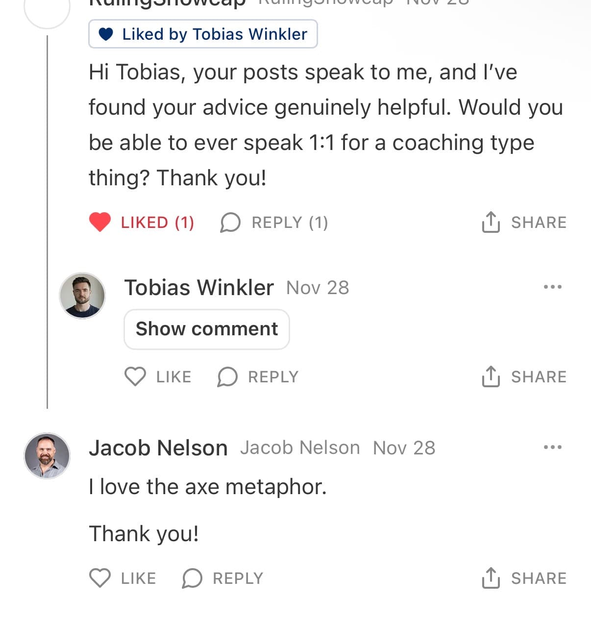 Reader response #13 to the Output Theory newsletter