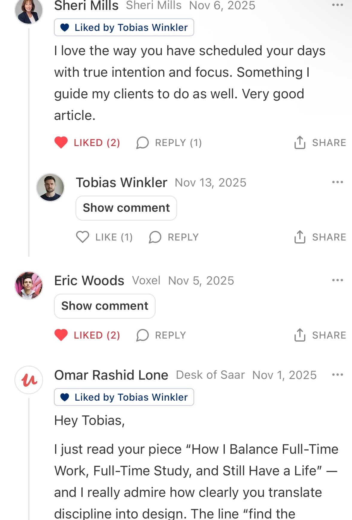 Reader response #18 to the Output Theory newsletter