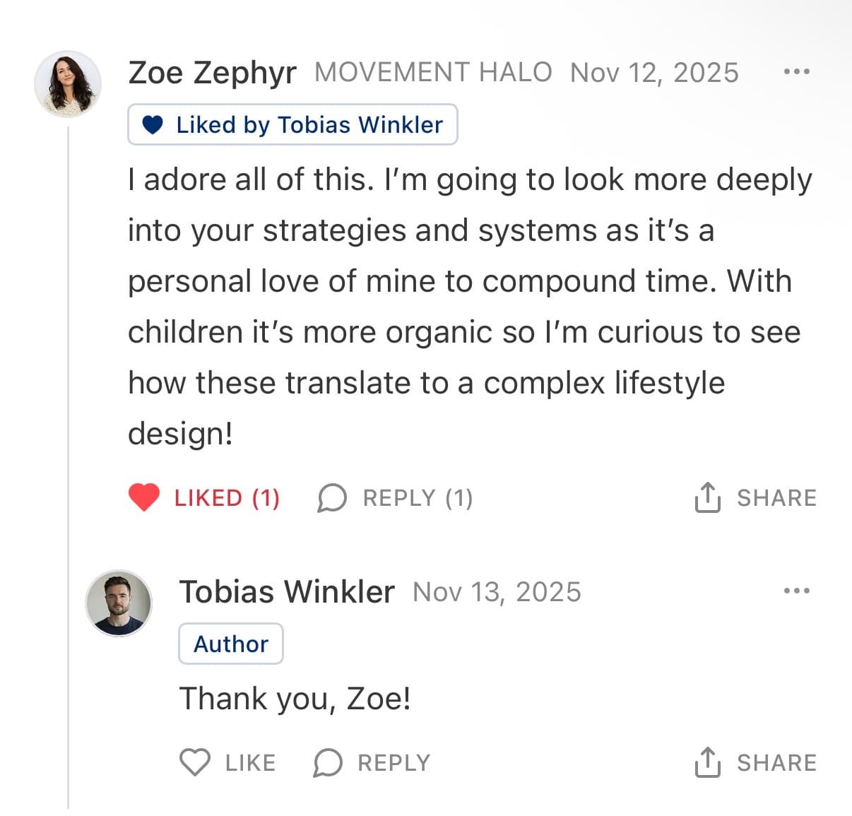 Reader response #19 to the Output Theory newsletter