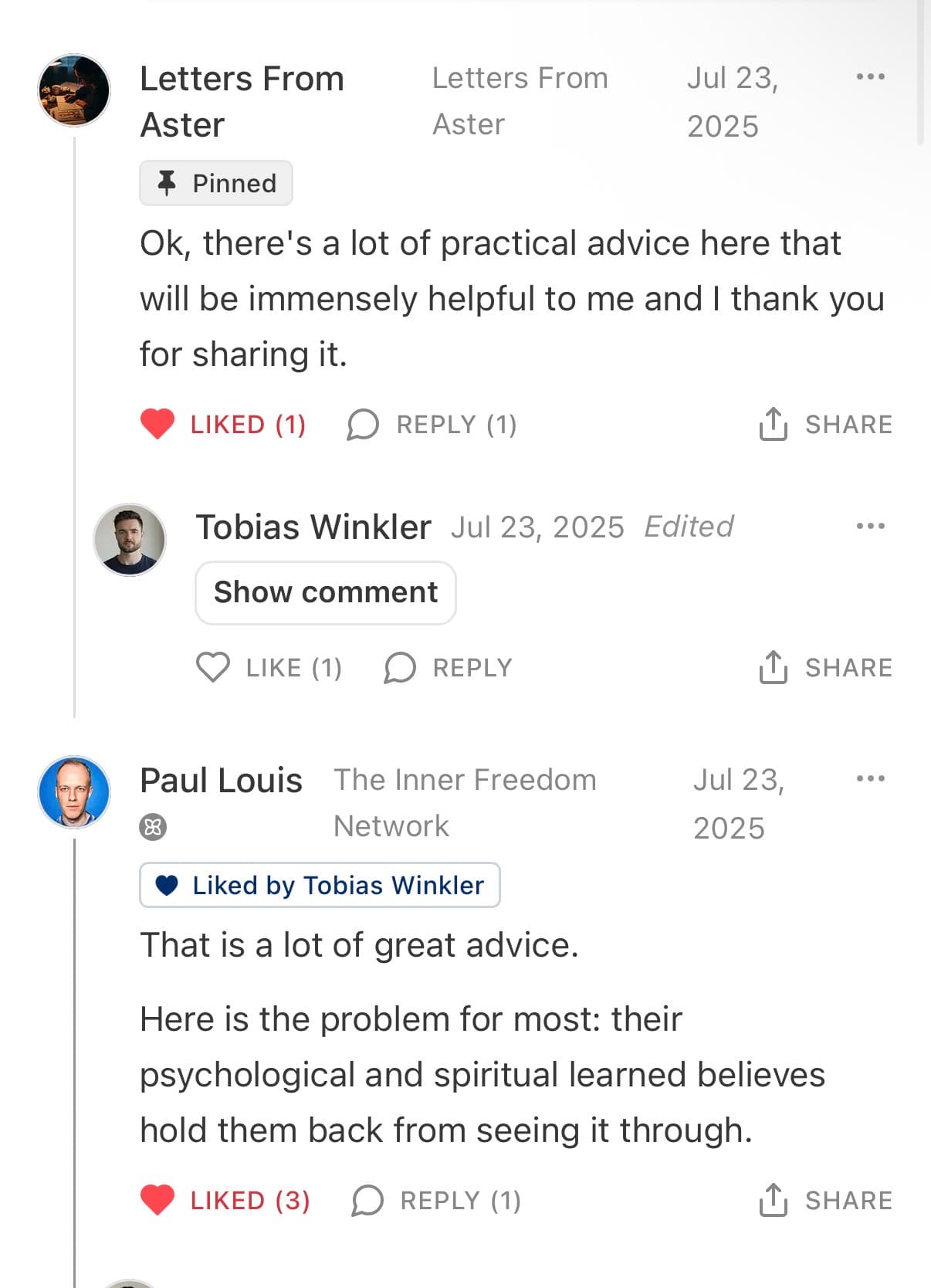 Reader response #21 to the Output Theory newsletter