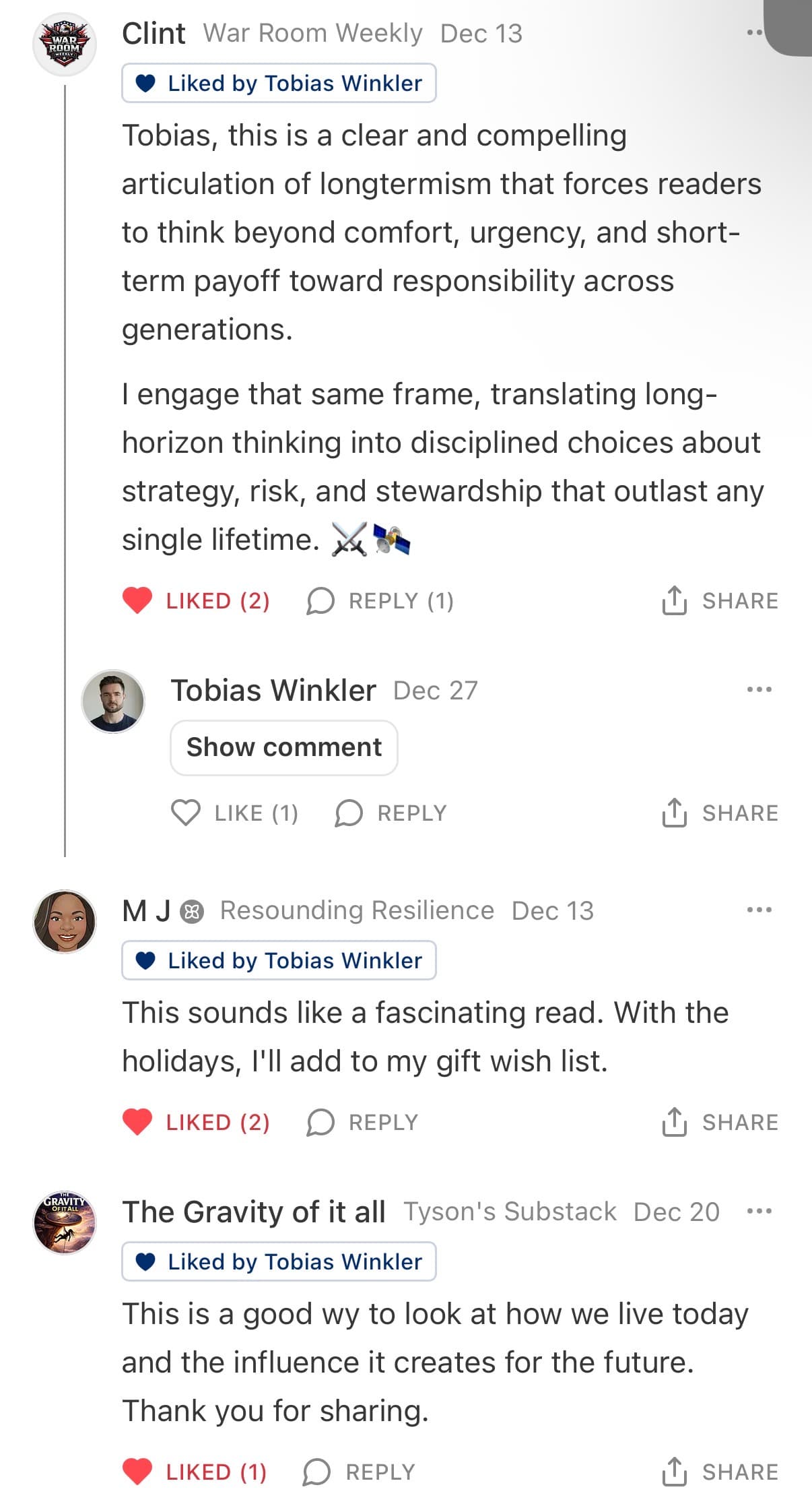 Reader response #28 to the Output Theory newsletter