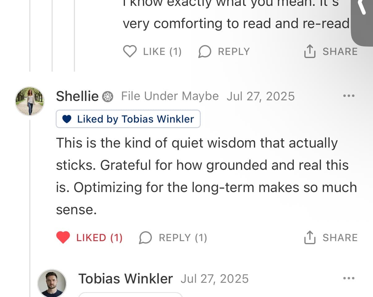 Reader response #30 to the Output Theory newsletter