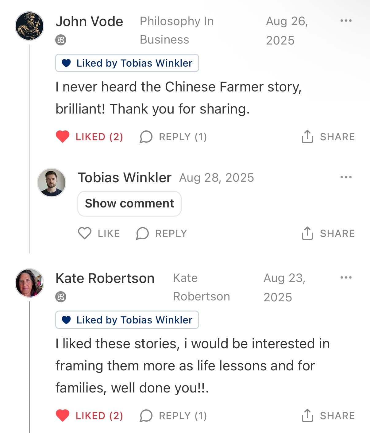 Reader response #33 to the Output Theory newsletter