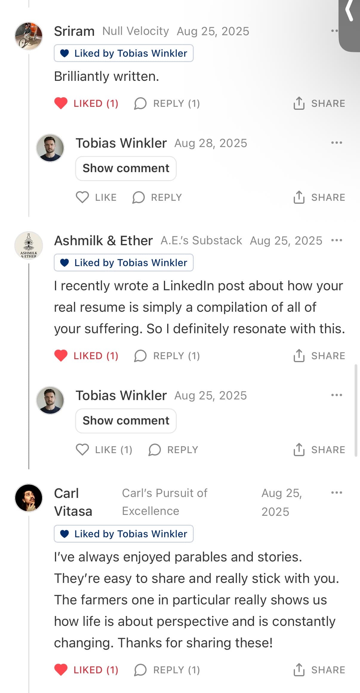 Reader response #36 to the Output Theory newsletter