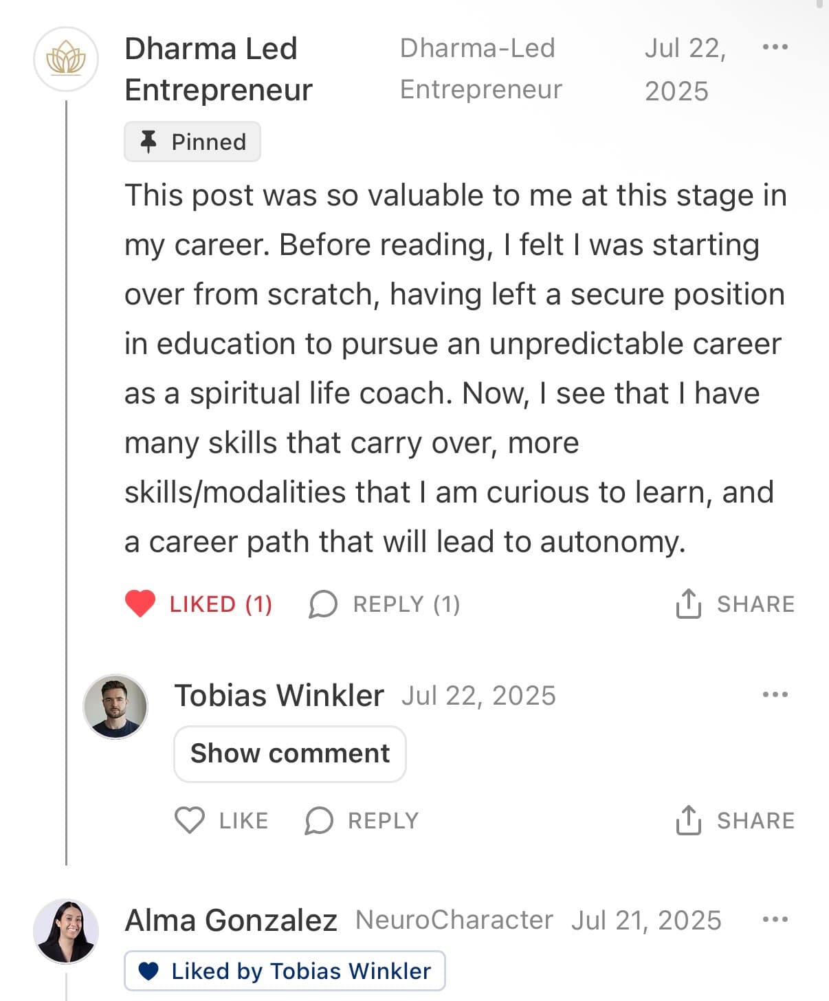 Reader response #38 to the Output Theory newsletter