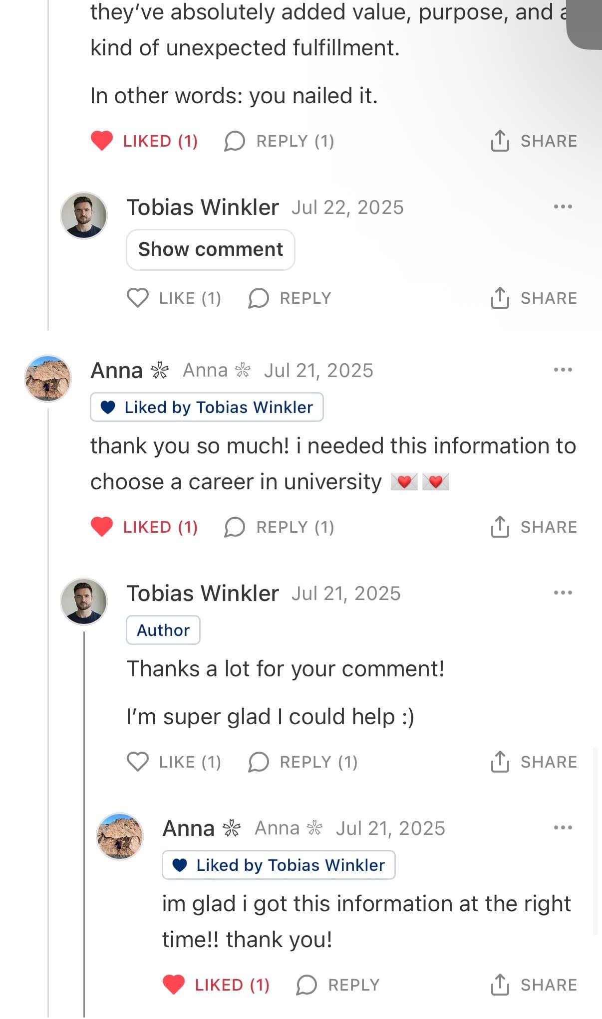 Reader response #40 to the Output Theory newsletter